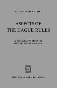 Imagen de portada: Aspects of The Hague Rules 9789024718061