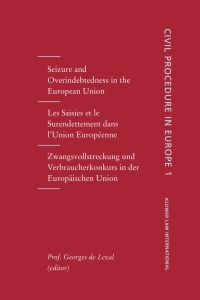 Imagen de portada: Seizure and Overindebtedness in the European Union 1st edition 9789041101525