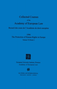 表紙画像: Collected Courses of the Academy of European Law 1996 vol. VII - 2 9789041112521