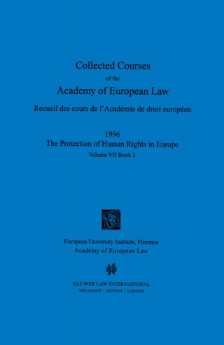 表紙画像: Collected Courses of the Academy of European Law 1996 vol. VII - 2 9789041112521