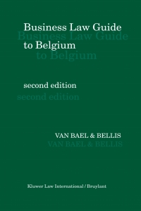 Cover image: Business Law Guide to Belgium 2nd edition 9789041121332