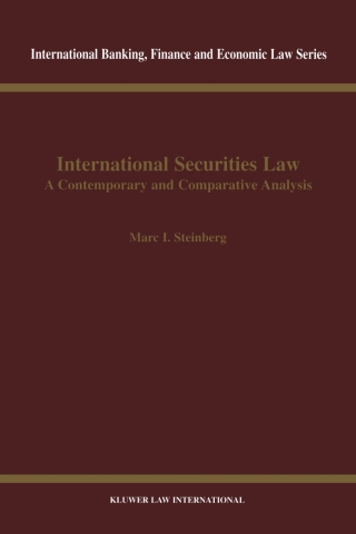 Cover image: International Securities Law 9789041197382