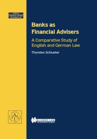 Cover image: Banks as Financial Advisers 9789041198280