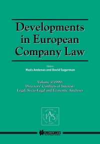 Cover image: Developments in European Company Law 1st edition 9789041198358