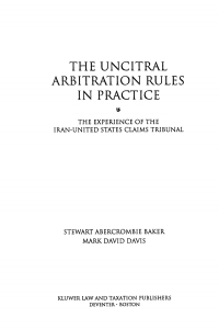 Cover image: The UNCITRAL Arbitration Rules in Practice 9789065446282