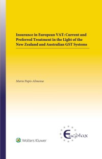 Titelbild: Insurance in European VAT 9789041183606