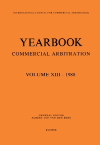 Omslagafbeelding: Yearbook Commercial Arbitration Volume XIII - 1988 1st edition 9789065443595