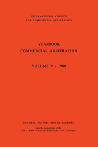 Cover image: Yearbook Commercial Arbitration: Volume V - 1980 1st edition 9789026811524