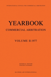 صورة الغلاف: Yearbook Commercial Arbitration: Volume II - 1977 1st edition 9789026809231