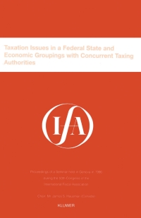 Cover image: IFA: Taxation Issues in a Federal State and Economic Groupings 9789041104762