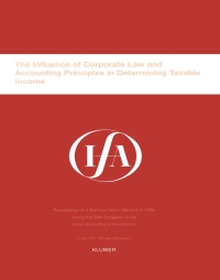 Titelbild: IFA: The Influence of Corporate Law and Accounting Principles in Determining Taxable Income 9789041104779