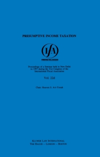 Titelbild: IFA: Presumptive Income Taxation 9789041110459