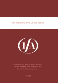 Cover image: Tax Treaties and Local Taxes 9789065447029