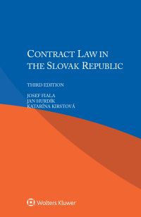 Imagen de portada: Contract Law in the Slovak Republic 3rd edition 9789041187420