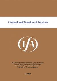 Omslagafbeelding: International Taxation of Services 9789065445735