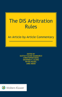 Imagen de portada: The DIS Arbitration Rules 1st edition 9789041189950
