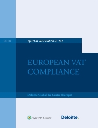 Omslagafbeelding: Quick Reference to European Vat Compliance 1st edition 9789041190451