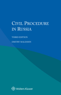 Cover image: Civil Procedure in Russia 3rd edition 9789041192127
