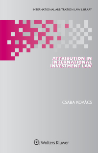 Cover image: Attribution in International Investment Law 9789041196750