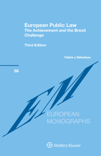 Imagen de portada: European Public Law 3rd edition 9789041197511