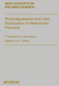 Omslagafbeelding: Photodegradation and Light Stabilization of Heterochain Polymers 1st edition 9789004153622