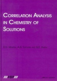 Cover image: Correlation Analysis in Chemistry of Solutions 1st edition 9789067644068