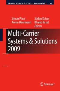 Omslagafbeelding: Multi-Carrier Systems & Solutions 2009 9789048125296