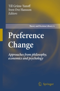 صورة الغلاف: Preference Change 1st edition 9789048125920