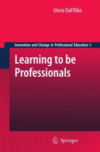 Titelbild: Learning to be Professionals 9789048126071