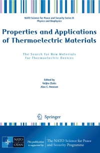 Cover image: Properties and Applications of Thermoelectric Materials 1st edition 9789048128907