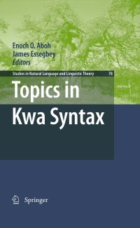 Cover image: Topics in Kwa Syntax 1st edition 9789048131891