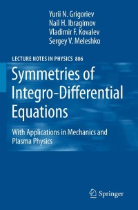 Cover image: Symmetries of Integro-Differential Equations 9789048137961