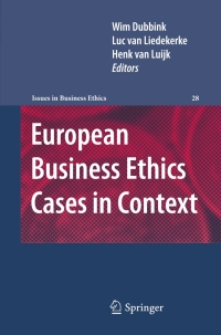 Titelbild: European Business Ethics Cases in Context 9789048193332