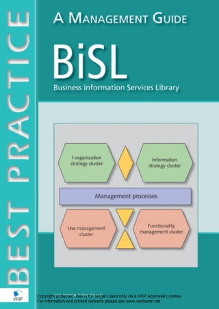 Imagen de portada: BiSL®: Business Information Services Library - Management Guide 1st edition 9789087530419
