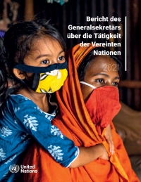Cover image: Bericht des Generalsekretärs über die Tätigkeit der Vereinten Nationen 2021 (German language) 9789210000888