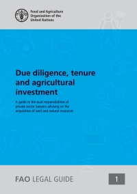 Cover image: Due Diligence, Tenure and Agricultural Investment 9789251314784