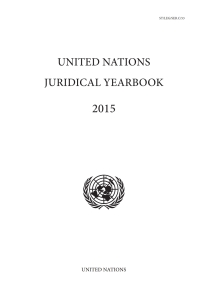 Imagen de portada: United Nations Juridical Yearbook 2015 9789211304022