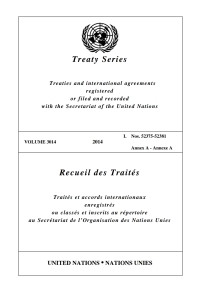 Imagen de portada: Treaty Series 3014/Recueil des Traités 3014 9789219009806