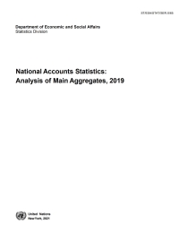 Omslagafbeelding: National Accounts Statistics: Analysis of Main Aggregates 2019 9789212591520