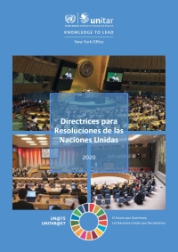 Omslagafbeelding: Directrices para Resoluciones de las Naciones Unidas 2020 9789210053198