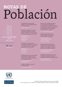 Imagen de portada: Notas de Población Año XLVII No.111 Julio-Diciembre de 2020 9789210058933