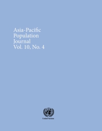 Cover image: Asia-Pacific Population Journal, Vol.10, No.4, December 1995 9789210450188