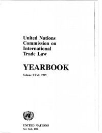 Cover image: United Nations Commission on International Trade Law (UNCITRAL) Yearbook 1995 9789211335101