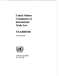 Omslagafbeelding: United Nations Commission on International Trade Law (UNCITRAL) Yearbook 1982 9789210450867