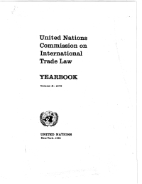 Cover image: United Nations Commission on International Trade Law (UNCITRAL) Yearbook 1979 9789210450898