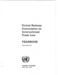 صورة الغلاف: United Nations Commission on International Trade Law (UNCITRAL) Yearbook 1977 9789210450911