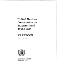 صورة الغلاف: United Nations Commission on International Trade Law (UNCITRAL) Yearbook 1976 9789210450928