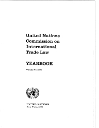 صورة الغلاف: United Nations Commission on International Trade Law (UNCITRAL) Yearbook 1975 9789210450935