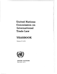 Cover image: United Nations Commission on International Trade Law (UNCITRAL) Yearbook 1973 9789210450959