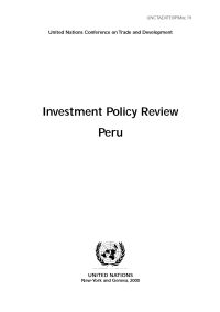 Imagen de portada: Investment Policy Review - Peru 9789211124743